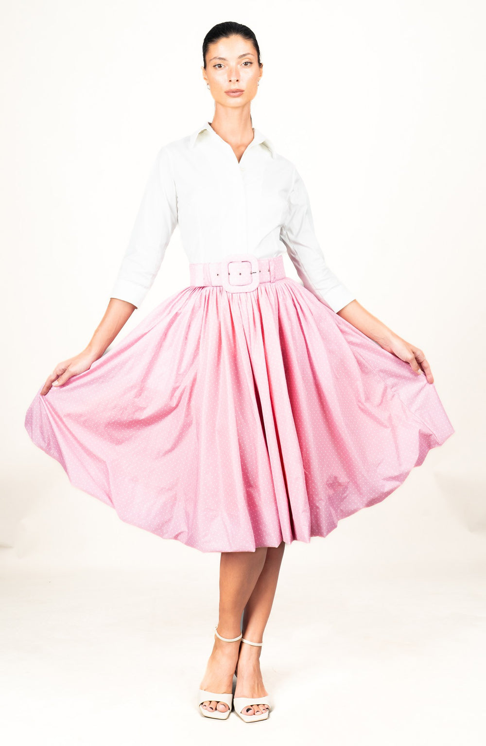 Terry Skirt Long Length Poliamide Taffta (Gentlemans Dot)
