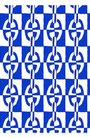 Audrey Dress #2 Shirt Collar 3/4 Sleeve Midi Length Cotton Stretch (Geometric Chain)