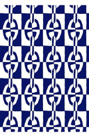 Audrey Dress #4 Shirt Collar 3/4 Sleeve Long Length Cotton Musola (Geometric Chain)