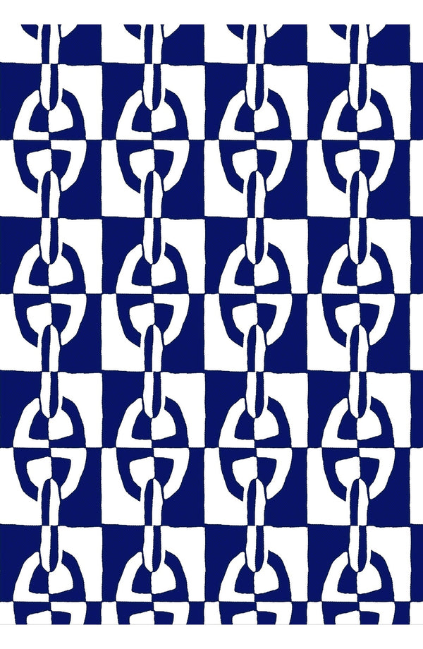 Audrey Dress #4 Shirt Collar 3/4 Sleeve Long Length Cotton Musola (Geometric Chain)