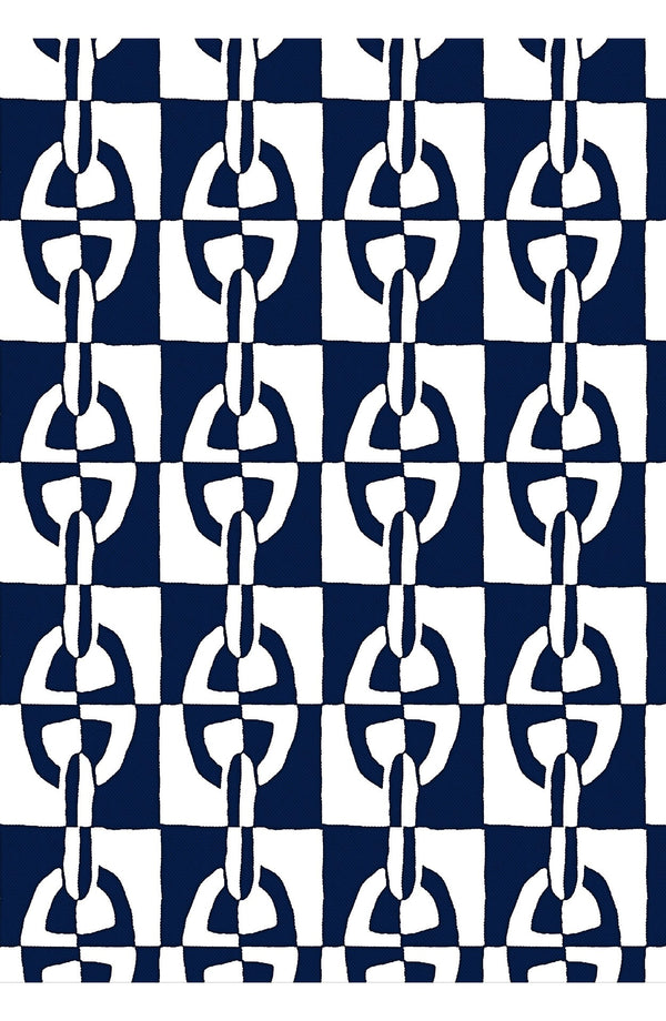 Audrey Dress #4 Shirt Collar 3/4 Sleeve Midi Length Cotton Musola (Geometric Chain)