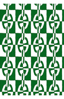 Audrey Dress #4 Shirt Collar 3/4 Sleeve Long Length Cotton Musola (Geometric Chain)