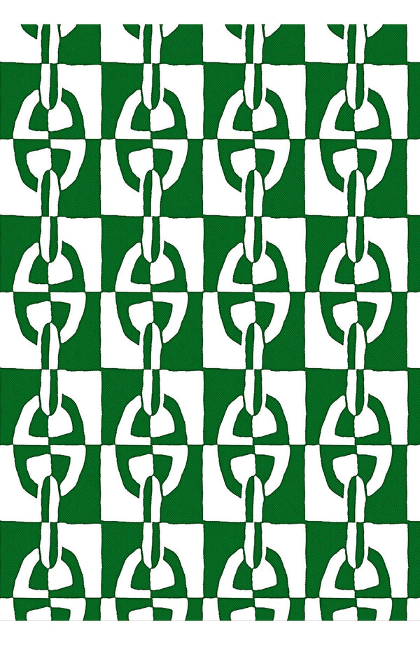 Audrey Dress #4 Shirt Collar 3/4 Sleeve Long Length Cotton Musola (Geometric Chain)