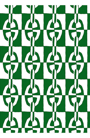 Audrey Dress #4 Shirt Collar 3/4 Sleeve Midi Length Cotton Musola (Geometric Chain)