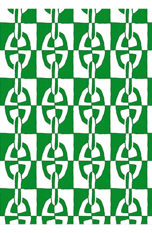 Audrey Dress #4 Shirt Collar 3/4 Sleeve Long Length Cotton Musola (Geometric Chain)