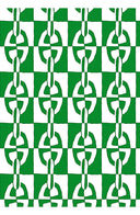 Audrey Dress #4 Shirt Collar 3/4 Sleeve Midi Length Cotton Musola (Geometric Chain)