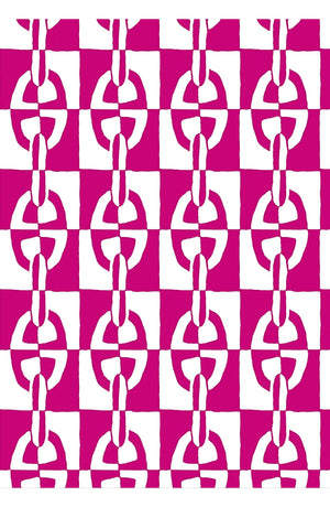 Audrey Dress #4 Shirt Collar 3/4 Sleeve Midi Length Cotton Musola (Geometric Chain)