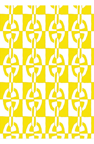 Audrey Dress #4 Shirt Collar 3/4 Sleeve Midi Length Cotton Musola (Geometric Chain)