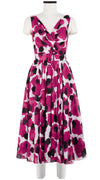Vivien Dress #1 V Neck Sleeveless Midi Length Cotton Musola (Giraffe Dot)