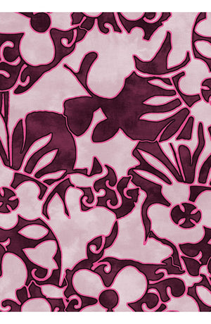 Audrey Dress #1 Shirt Collar 3/4 Sleeve Long Length Cotton Stretch (Giungla Flower)