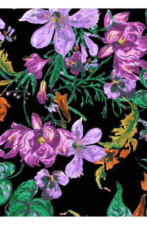 Aster Dress Shirt Collar Sleeveless Midi Length Cotton Musola (Gogh Summer)