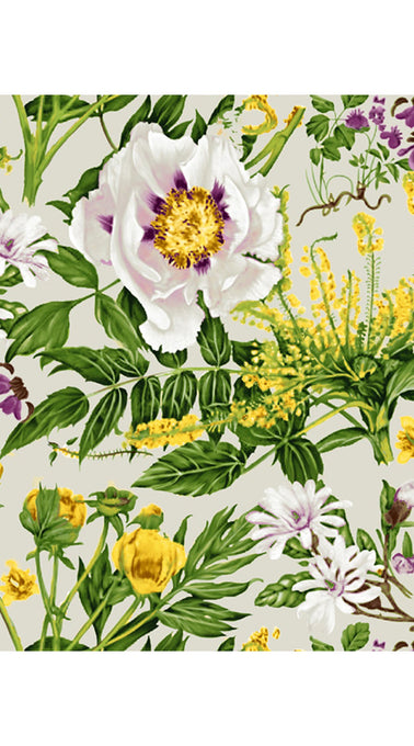 Rose Dress Crew Neck Sleeveless Cotton Stretch (Goldenrod Flower)