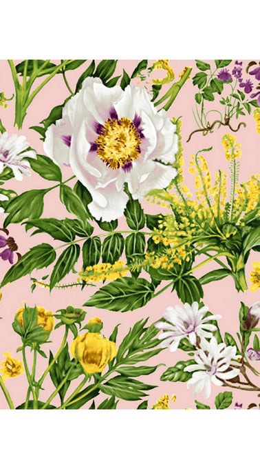 Rose Dress Crew Neck Sleeveless Cotton Stretch (Goldenrod Flower)