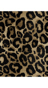Aster Dress Shirt Collar 3/4 Sleeve Midi Length Silk GGT (Goldleaf Leopard)