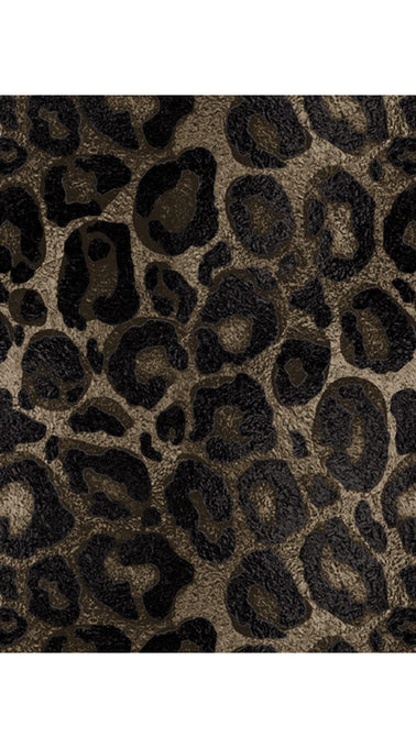 Aster Dress Shirt Collar 3/4 Sleeve Midi Length Silk GGT (Goldleaf Leopard)