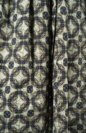 Audrey Dress #1 Shirt Collar 3/4 Sleeve Long Length Cotton Stretch (Gotico Beige)