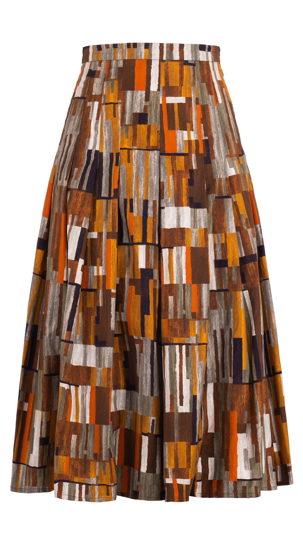 Zeller Skirt Midi Length Cotton Stretch (Granada Rug)
