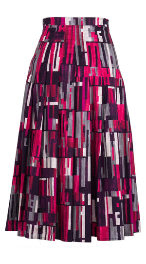 Zeller Skirt Midi Length Cotton Stretch (Granada Rug)