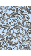 Audrey Dress #3 Shirt Collar 3/4 Sleeve Midi Plus Length Silk Velvet (Grey Alabaster)