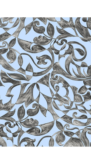 Audrey Dress #3 Shirt Collar 3/4 Sleeve Midi Plus Length Silk Velvet (Grey Alabaster)