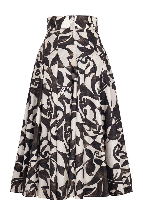 Samantha Skirt Midi Length Poliamide Taffta (Grey Alabaster)