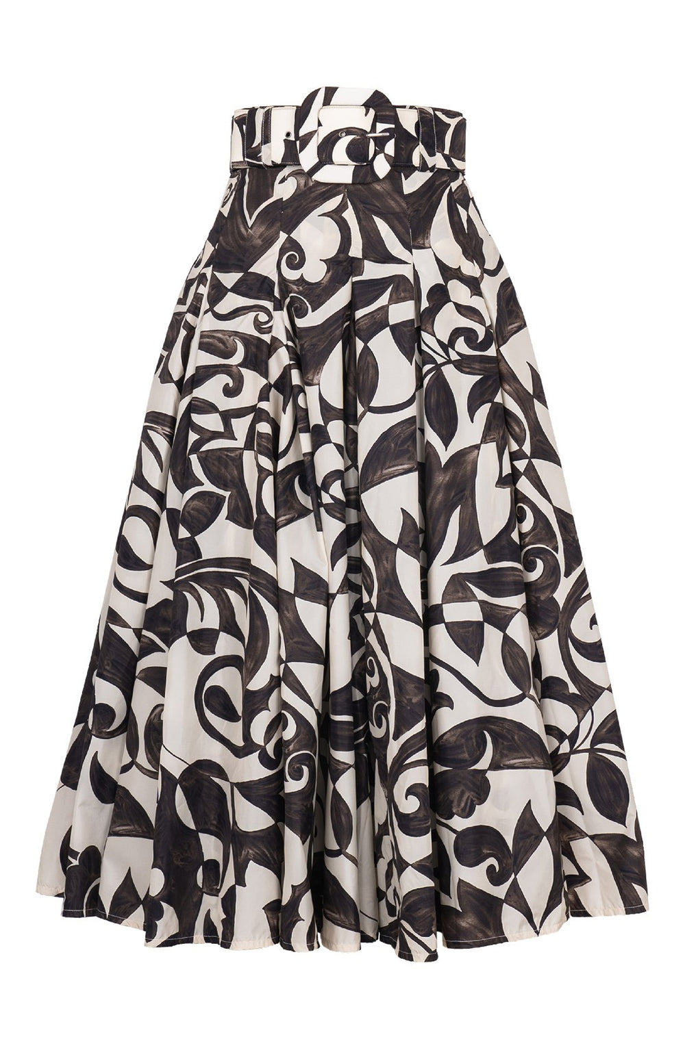 Samantha Skirt Midi Length Poliamide Taffta (Grey Alabaster)