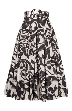Samantha Skirt Midi Length Poliamide Taffta (Grey Alabaster)
