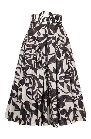 Samantha Skirt Midi Length Poliamide Taffta (Grey Alabaster)