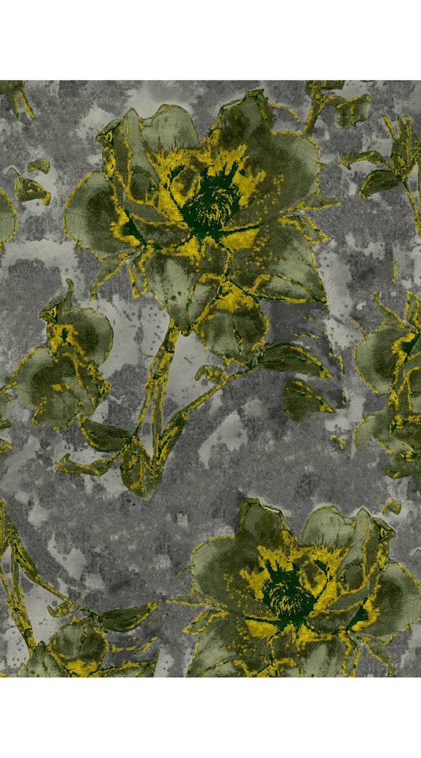 Aster Dress Shirt Collar 3/4 Sleeve Midi Plus Length Nylon (Grey Dry Magnolia)