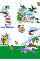 Terry Dress Shirt Collar Sleeveless Midi Plus Length Poliamide Taffta (Hawaiian Souvenir)