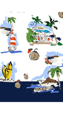 Terry Dress Shirt Collar Sleeveless Midi Plus Length Poliamide Taffta (Hawaiian Souvenir)