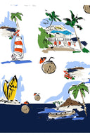 Terry Dress Shirt Collar Sleeveless Midi Plus Length Poliamide Taffta (Hawaiian Souvenir)