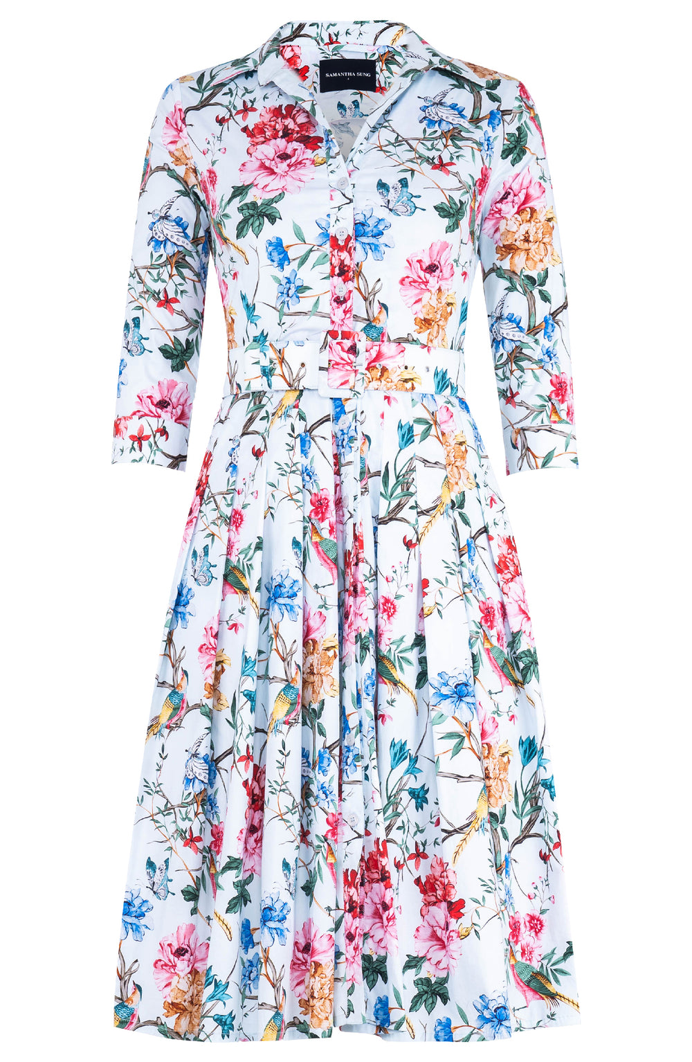 [Off the Rack] Audrey Dress #4 Shirt Collar 3/4 Sleeve Long Length Cotton Stretch (Heart Manor) @S-XXL