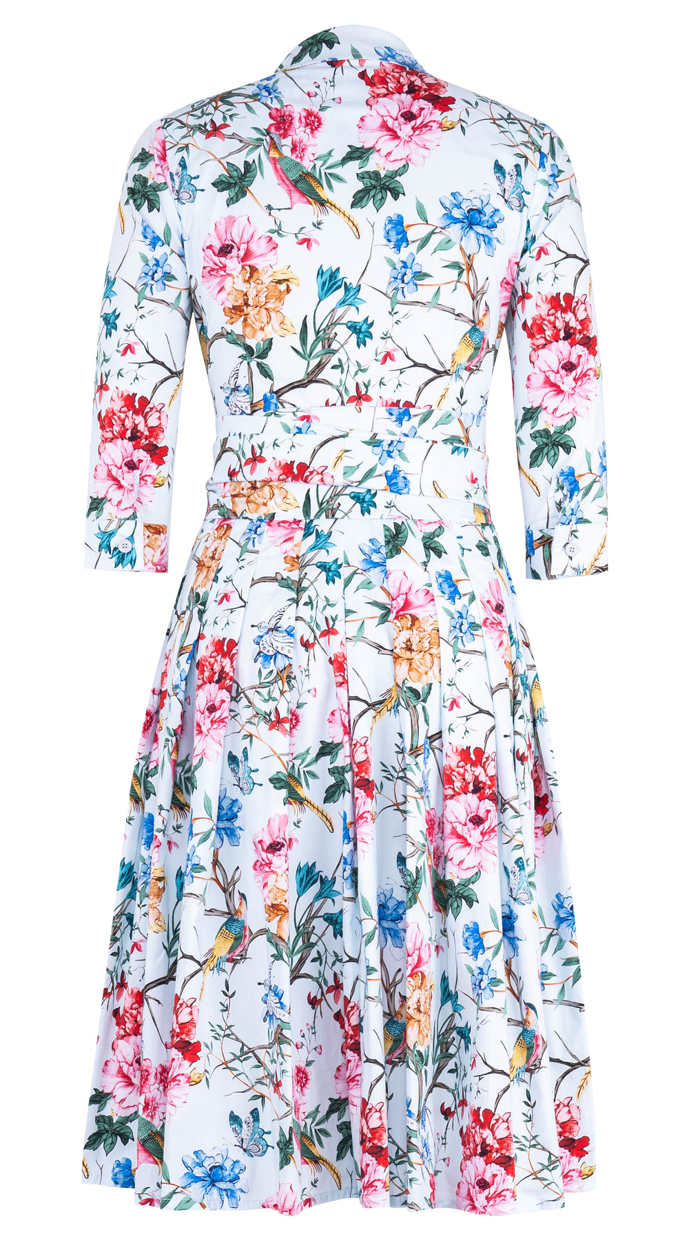 [Off the Rack] Audrey Dress #4 Shirt Collar 3/4 Sleeve Long Length Cotton Stretch (Heart Manor) @S-XXL