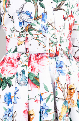 Audrey Dress #2 Shirt Collar 3/4 Sleeve Regular Length Cotton Stretch (Heart Manor)