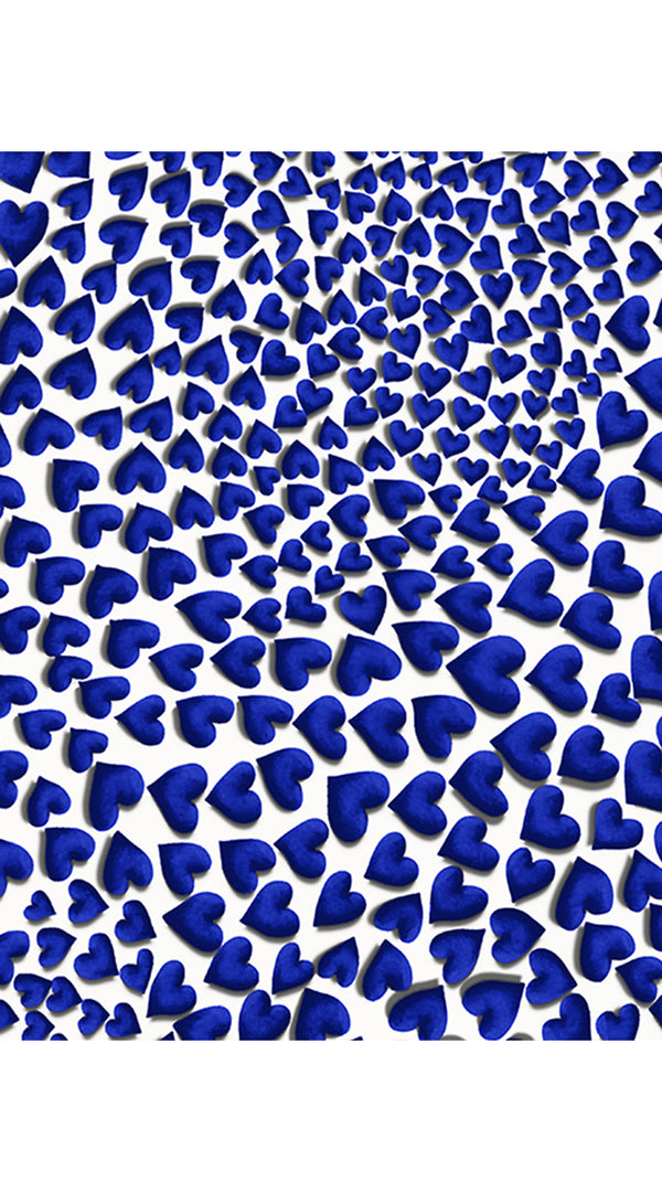 Audrey Dress #4 Shirt Collar 3/4 Sleeve Midi Length Cotton Musola (Heart Wave Big)