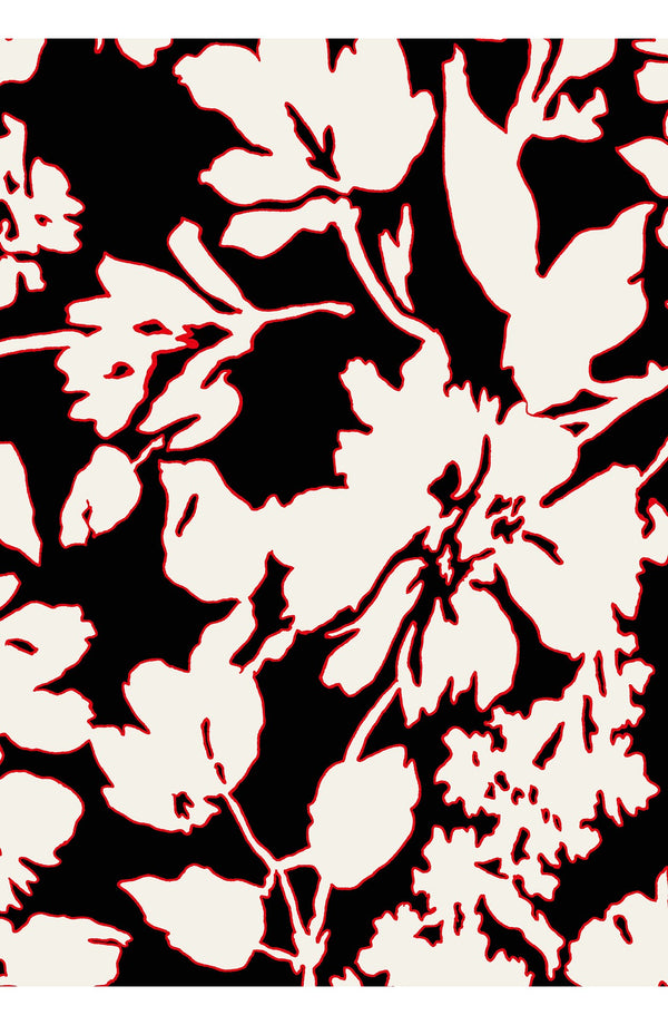 Abelia Dress Crew Neck Sleeveless Midi Length Cotton Stretch (Hemingway Flower Ground)