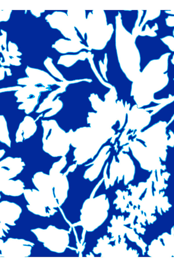 Aster Dress Shirt Collar 3/4 Sleeve Midi Length Cotton Musola (Hemingway Flower Ground)