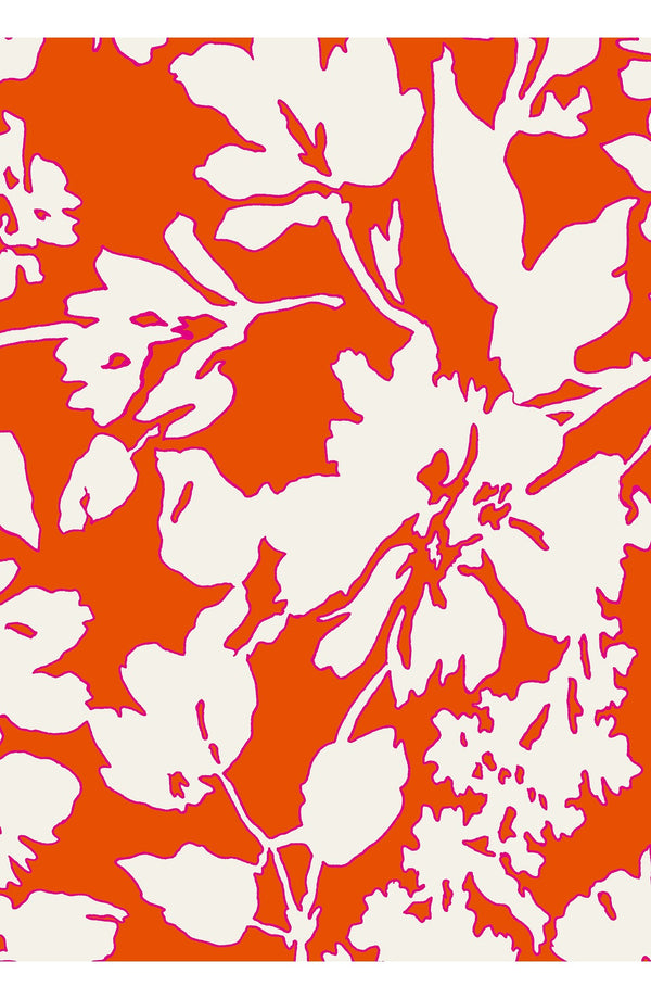 Laurent Dress Shirt Collar 3/4 Sleeve Long Length Cotton Stretch (Hemingway Flower Ground)