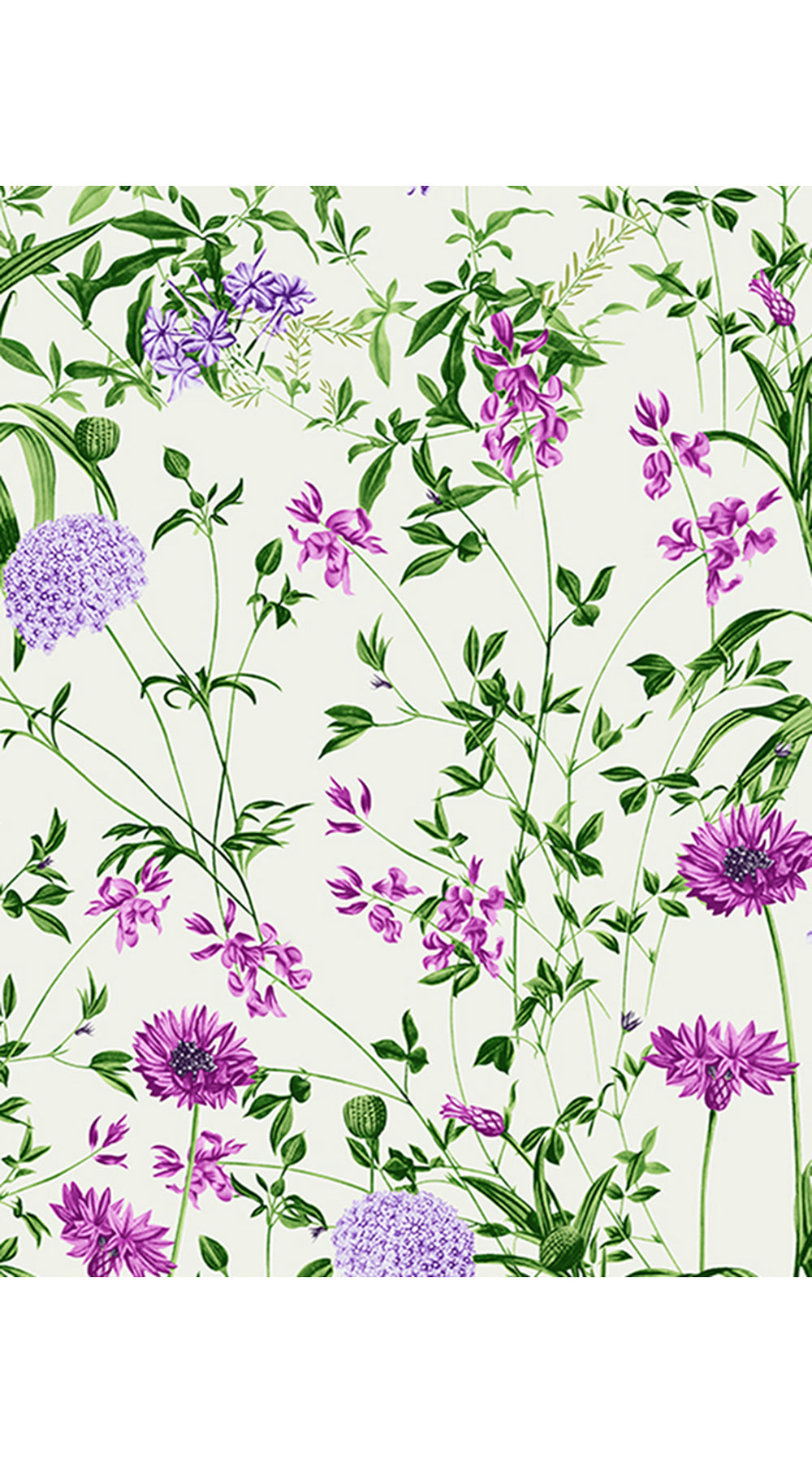 Abelia Dress V Neck 3/4 Sleeve Midi Length Cotton Stretch (Hempstead Flower)