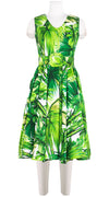 Abelia Dress V Neck Sleeveless Long Length Cotton Stretch (Honolulu Palm)