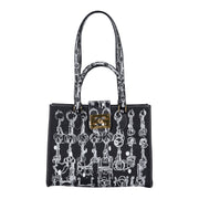 Audrey Tote_Medium_Horse Chain_Black