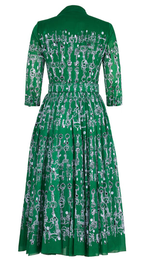 Aster Dress Shirt Collar 3/4 Sleeve Maximum Length Cotton Musola (Horse Chain)