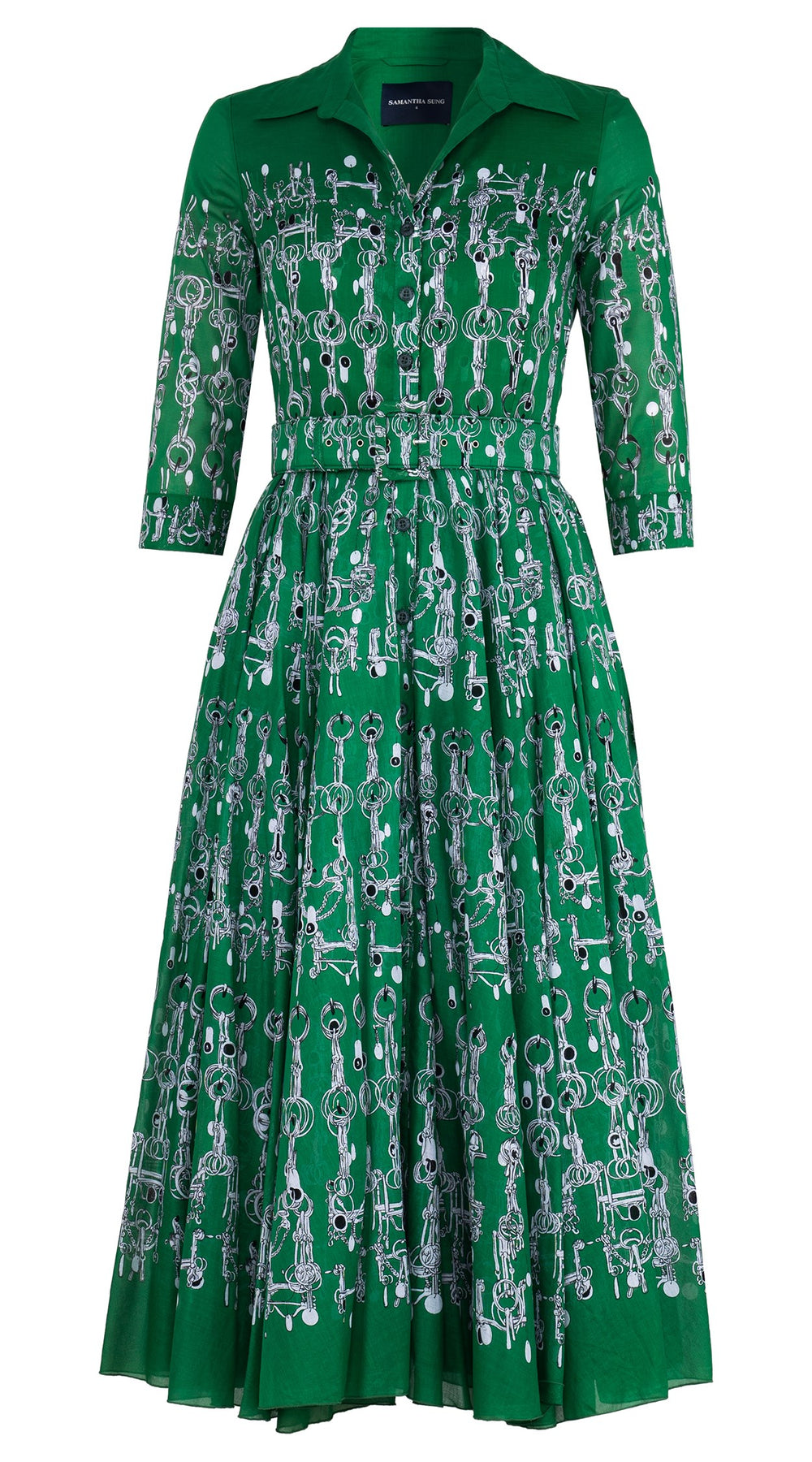 Aster Dress Shirt Collar 3/4 Sleeve Maximum Length Cotton Musola (Horse Chain)