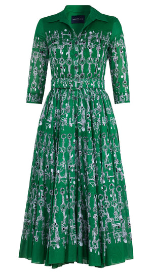 Aster Dress Shirt Collar 3/4 Sleeve Maximum Length Cotton Musola (Horse Chain)