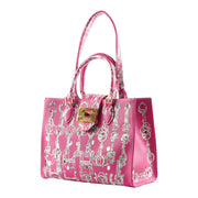 Audrey Tote_Medium_Horse Chain_Pink