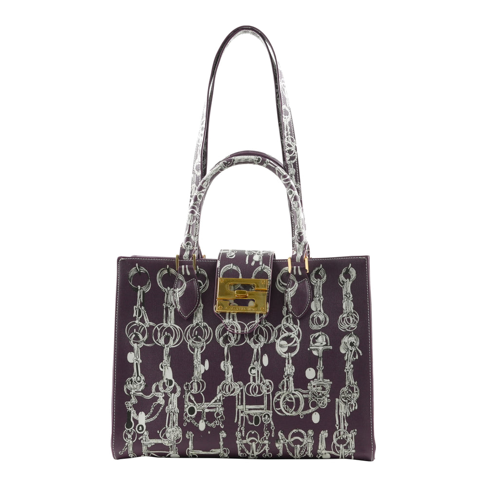 Audrey Tote_Medium_Horse Chain_Plum