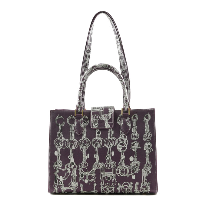 Audrey Tote_Medium_Horse Chain_Plum