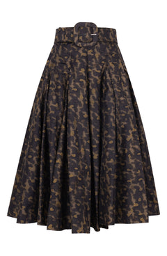 Samantha Skirt Midi Length Poliamide Taffta (Hounds Dots)