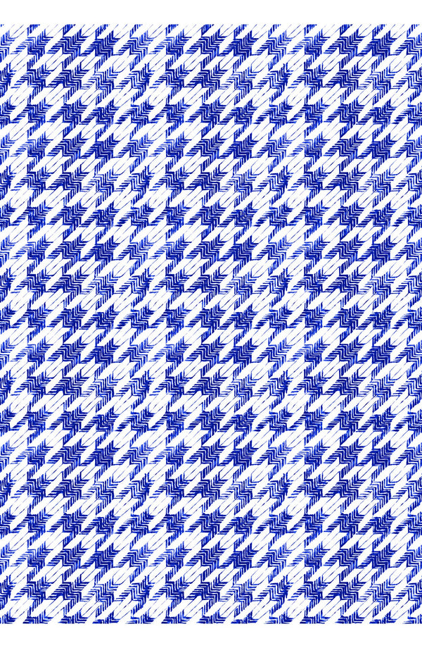 Audrey Dress #4 Shirt Collar 3/4 Sleeve Midi Length Cotton Musola (Houndstooth Toile White)